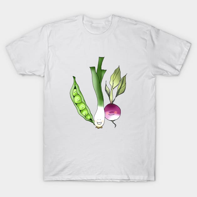 cute vegetables cartoon T-Shirt by cartoonygifts